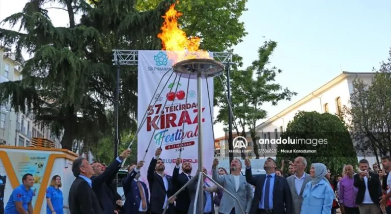 57. Uluslararası Tekirdağ Kiraz Festivali ateşi yakıldı