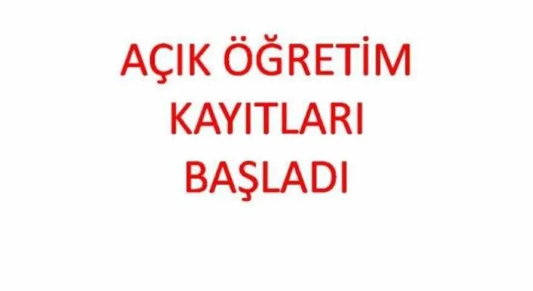 Açık Öğretim Kayıtları Başladı