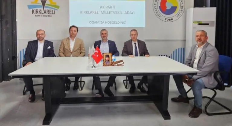 AK Parti Kırklareli Milletvekili Adayı Ahmet Gökhan Sarıçam, Kırklareli Ticaret ve Sanayi Odası’nı Ziyaret Etti