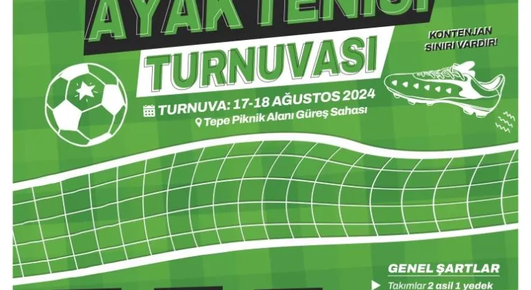 AYAK TENİSİ TURNUVAMIZIN KAYITLARI BAŞLIYOR