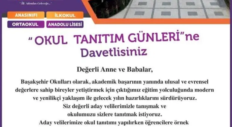 BAŞAKŞEHİR OKUL TANITIM GÜNLERİ DEVAM EDİYOR…