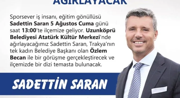 Başkanımız Özlem Becan İş İnsanı Sadettin Saran'ı Ağırlayacak