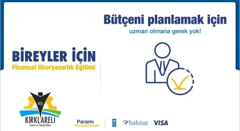 Bölgesel Topluluk Merkezi İstasyon Kırklareli”nde, “Bireyler İçin Finansal Okuryazarlık Eğitimi” verilecek