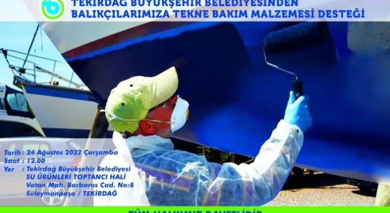 BÜYÜKŞEHİR BALIKÇILARA DESTEK OLMAYA DEVAM EDİYOR