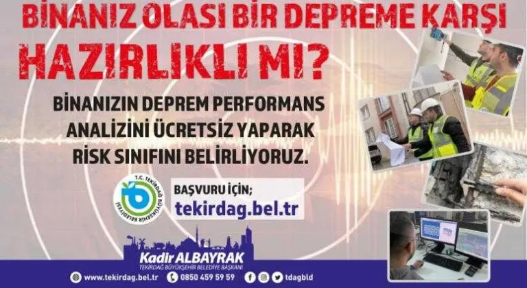 BÜYÜKŞEHİR BELEDİYESİ’NDEN ÜCRETSİZ DEPREM PERFORMANS ANALİZİ