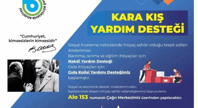 BÜYÜKŞEHİR, 'KARA KIŞ YARDIM DESTEĞİ' İLE İHTİYAÇ SAHİPLERİNİN YANINDA