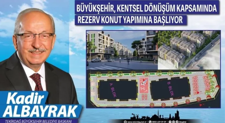 BÜYÜKŞEHİR, KENTSEL DÖNÜŞÜM KAPSAMINDA REZERV KONUT YAPIMINA BAŞLIYOR