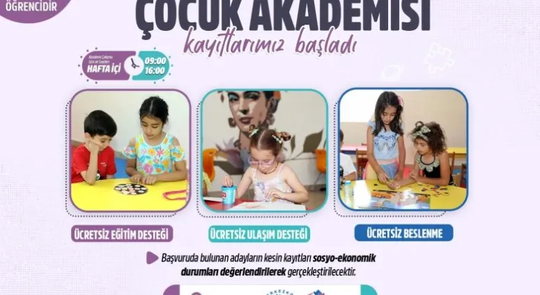 ÇERKEZKÖY BELEDİYESİ ÇOCUK AKADEMİSİ BAŞVURULARI BAŞLIYOR