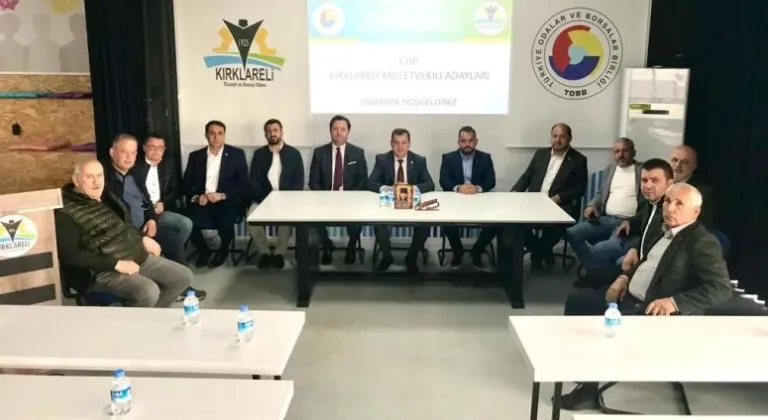 CHP Kırklareli Milletvekili Adayı Vecdi Gündoğdu’dan Kırklareli Ticaret ve Sanayi Odası’na Ziyaret