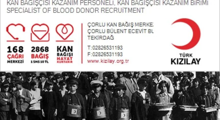 ÇORLU KIZILAY KAN BAĞIŞ MERKEZİNDEN AÇIKLAMA