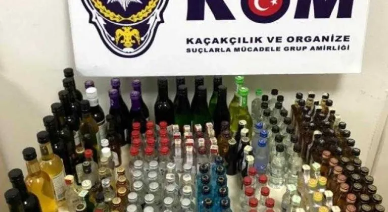 ÇORLU’DA 213 ŞİŞE KAÇAK İÇKİ YAKALANDI 