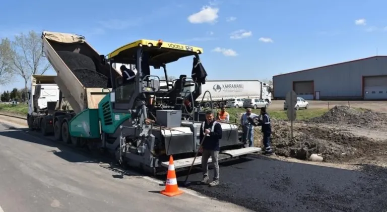 ÇORLU’DA 800 TON SICAK ASFALT SERİMİ YAPILDI