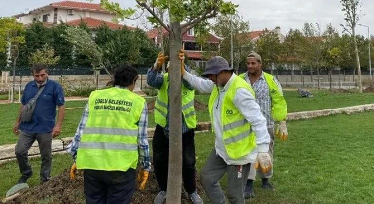 Çorlu’ya Binlerce Ağaç ve Çiçek Dikildi