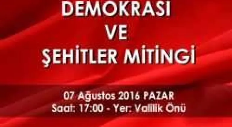 Demokrasi ve Şehitler Mitingi