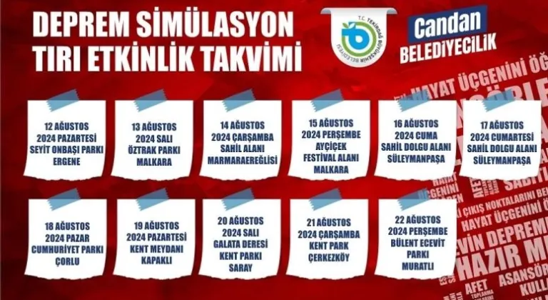 DEPREM SİMÜLASYON TIRI İLÇE İLÇE GEZECEK