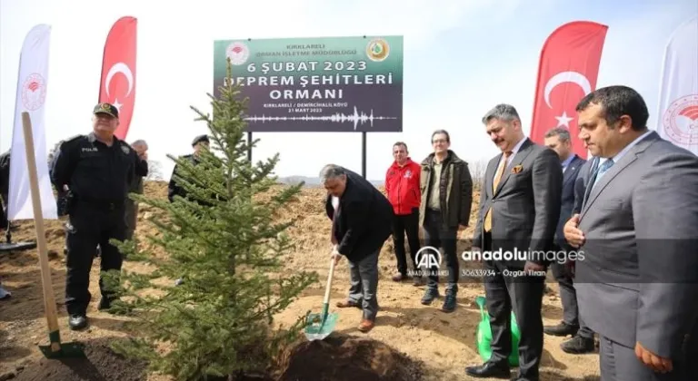 Depremde hayatını kaybedenler için Trakya'da hatıra ormanları oluşturuldu