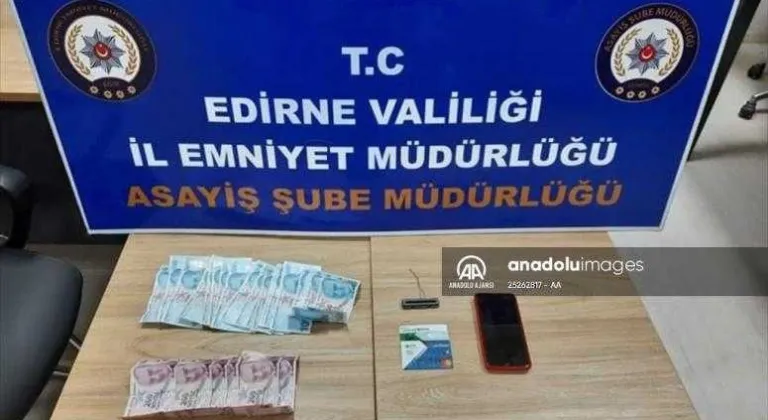 Edirne'de ATM'ye yerleştirdiği düzenekle para çeken zanlı yakalandı