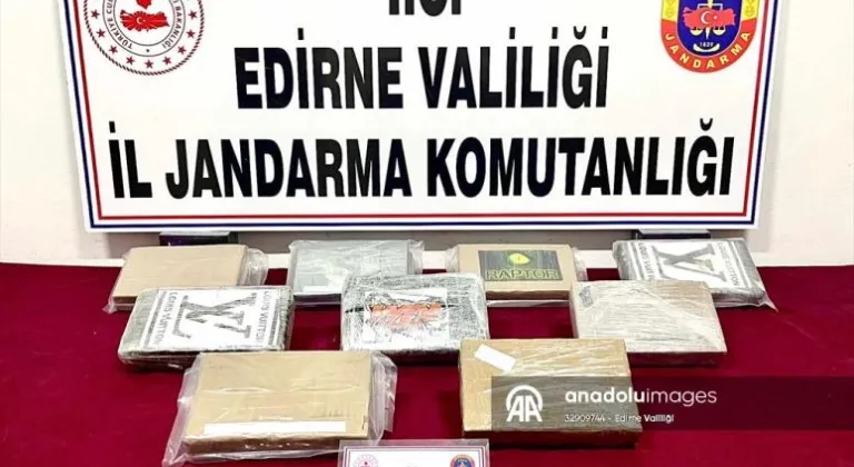 Edirne'de bir tırda 10 kilogram kokain ele geçirildi