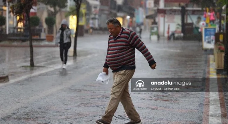 Edirne'de sağanak etkili oldu