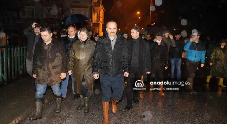 Edirne'nin Uzunköprü ilçesinde dere taştı