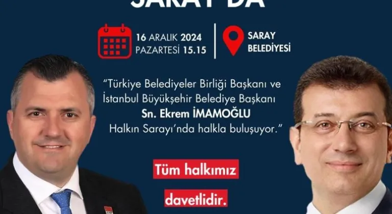 Ekrem İmamoğlu Saray’da Halkla Buluşacak