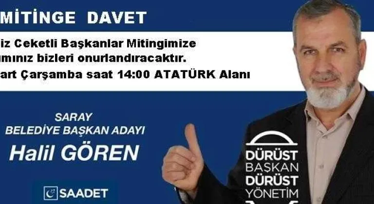 Halil Gören’den Mitinge Davet