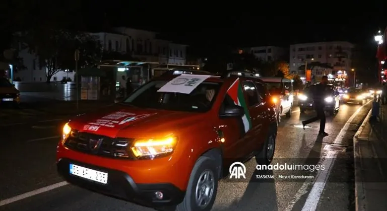 İHH üyeleri İncirlik Üssü'ne gitmek için Tekirdağ'dan yola çıktı