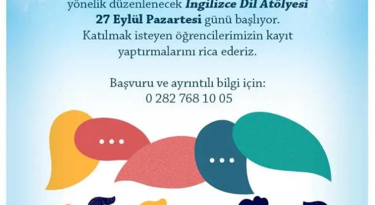  İngilizce Dil Atölyesi başlıyor