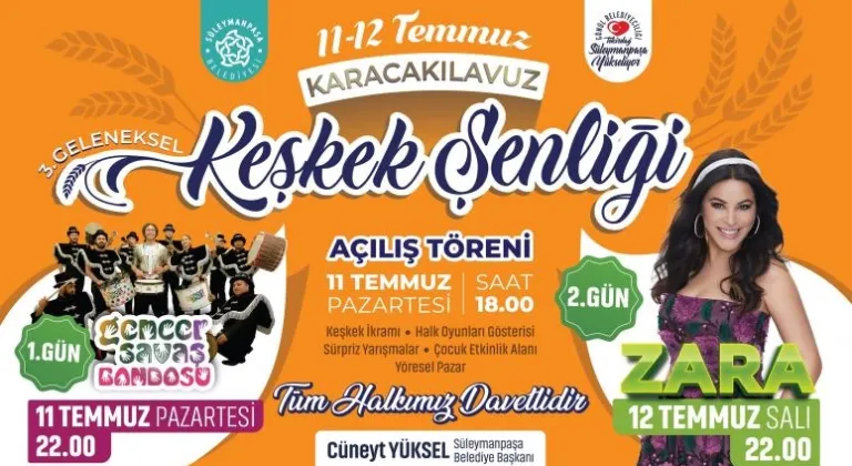 Karacakılavuz Mahallesi Keşkek Şenliğine hazır