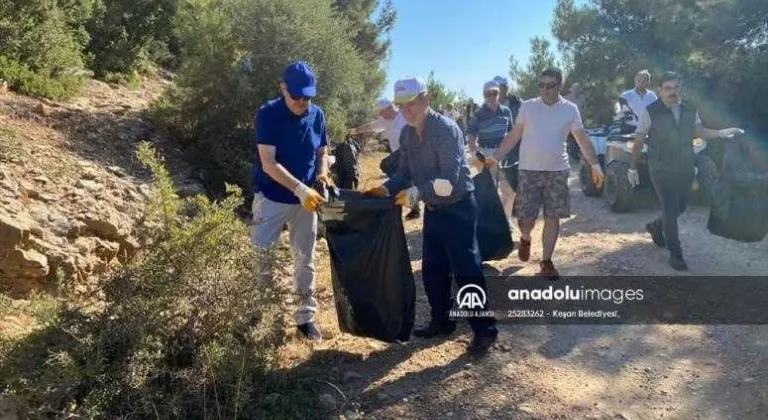 Keşan'da ormanlık alanda temizlik çalışması yapıldı