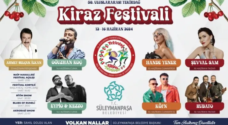 Kiraz Festivali Sanatçıları Belli Oldu