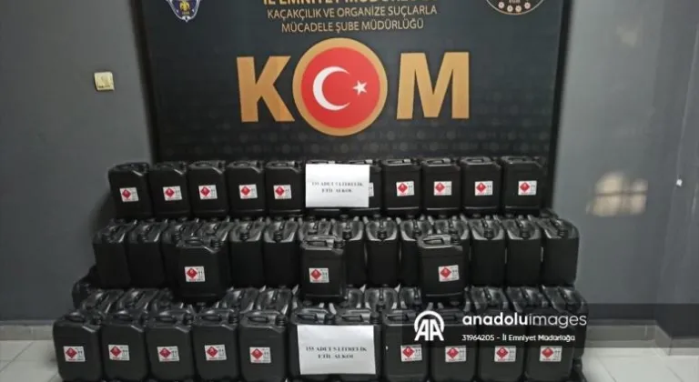 Kırklareli'nde bir depoda 775 litre etil alkol ele geçirildi