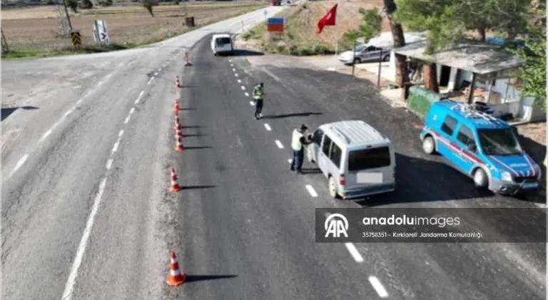 Kırklareli'nde jandarma trafik denetimi yaptı