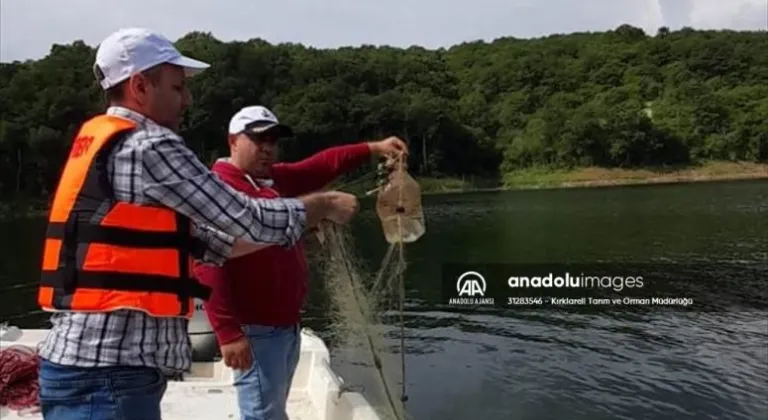 Kırklareli'nde yasak olmasına rağmen baraj gölüne serilen ağ ele geçirildi