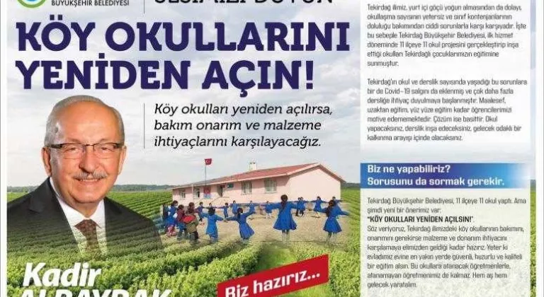 Köy Okullarını Yeniden Açın