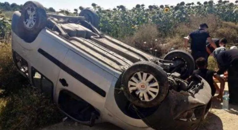 KULLANDIĞI OTOMOBİL TAKLA ATTI: 1 ÖLÜ, 1 YARALI