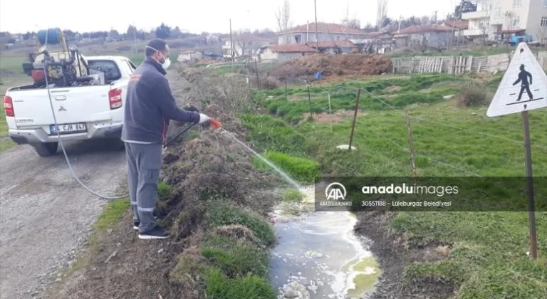 Lüleburgaz'da haşere ve sineklere karşı ilaçlama