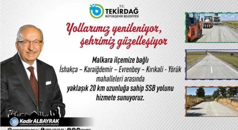 MALKARA İLÇESİ BAĞLANTI YOLU HİZMETE AÇILIYOR