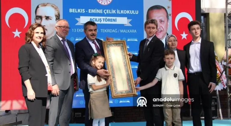 Milli Eğitim Bakanı Tekin, Tekirdağ'da hayırseverin yaptırdığı okulun açılışına katıldı