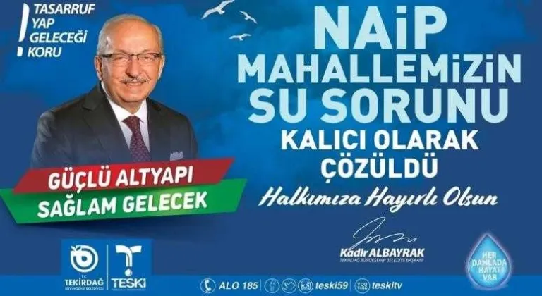 NAİP MAHALLESİ'NİN SU SORUNU KALICI OLARAK ÇÖZÜLDÜ