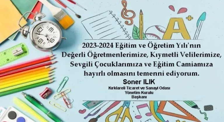 “Öğretmen ve öğrencilerimizin; sağlıklı, mutlu ve başarılarla dolu bir eğitim yılı geçirmelerini diliyorum”