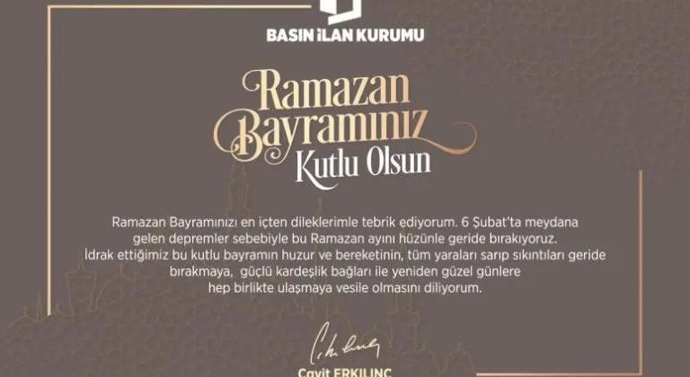 Ramazan Bayramı kutlama mesajı