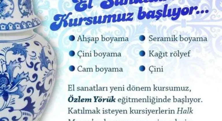 SARAY BELEDİYESİ EL SANATLARI KURSU PROJESİ BAŞLATTI  