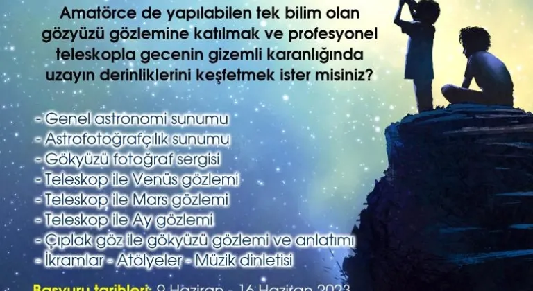 Saray Belediyesi ‘Gökyüzü Gözlem Şenliği’ düzenleyecek