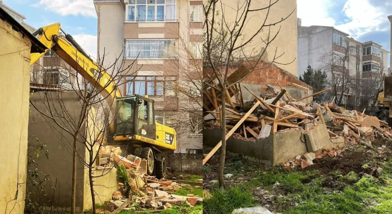 Saray Belediyesi Metruk Yapıları Yıkıyor