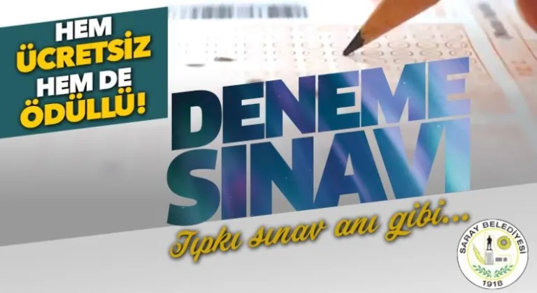 SARAY BELEDİYESİ ÜCRETSİZ DENEME SINAVLARINA DEVAM EDİYOR