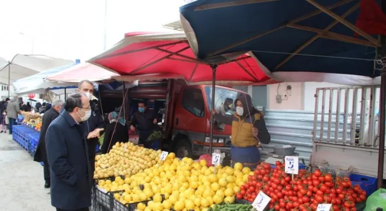 SARAY ÇARŞAMBA PAZARINDA DENETİMLER SÜRÜYOR