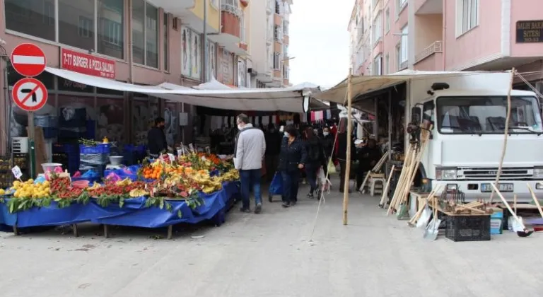 SARAY ÇARŞAMBA PAZARINDA KURU KALABALIK 