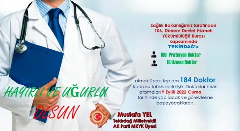 Saray’a 12 doktor atandı