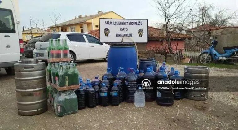 Saray'da 480 litre sahte içki ele geçirildi